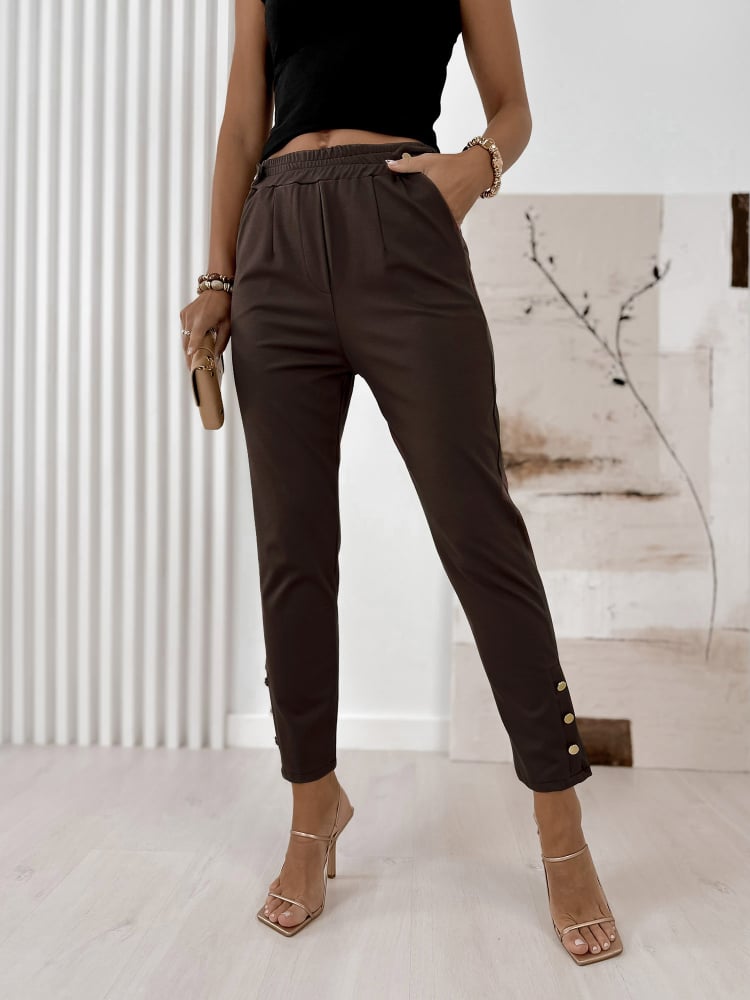 SPODNIE GRACIELLE CIEMNOBRĄZOWE