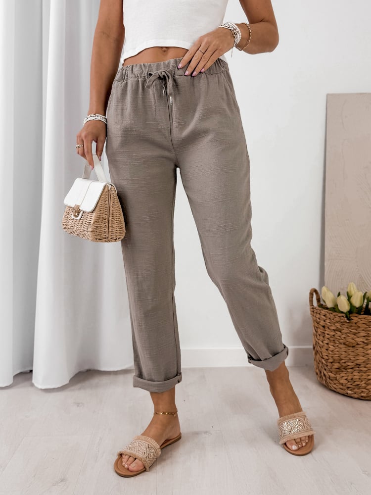 SPODNIE SELNA CIEMNOBEŻOWE