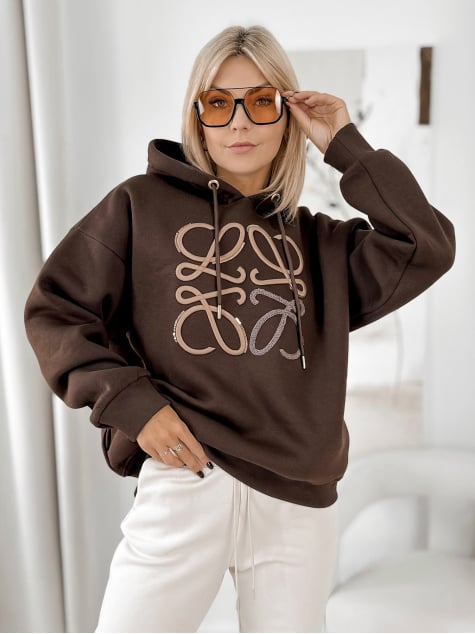 BLUZA VICENZA CIEMNOBRĄZOWA