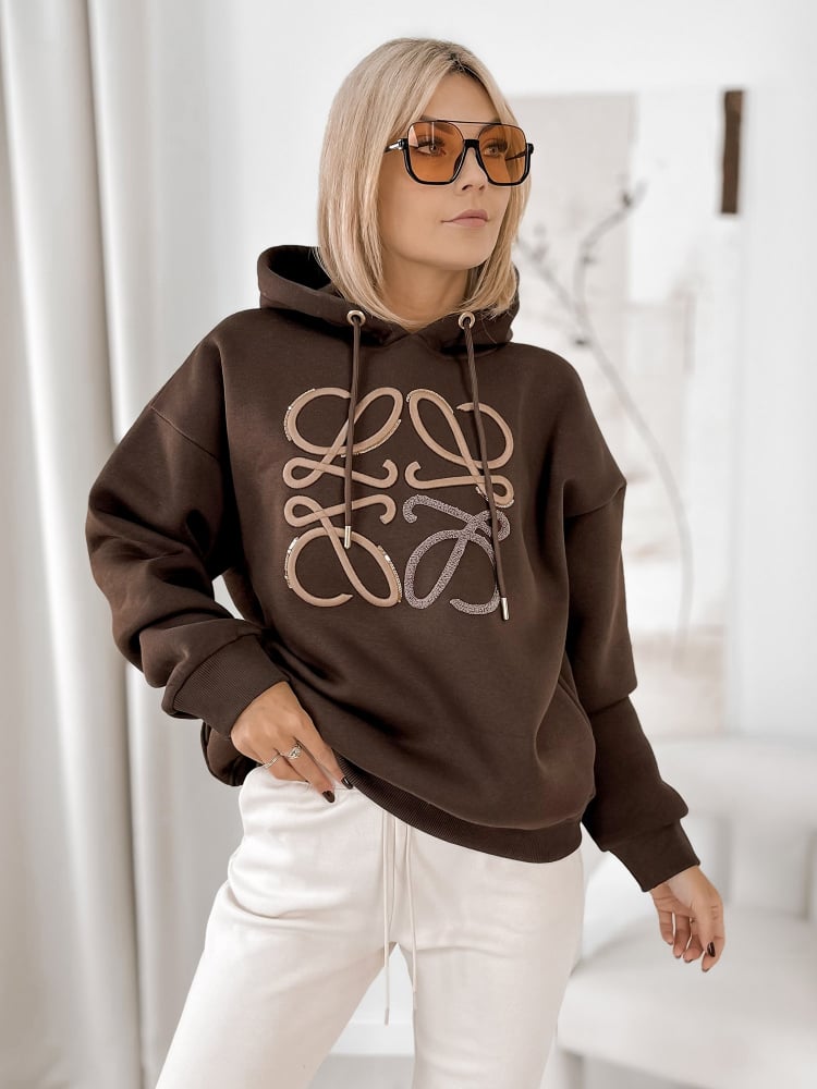 BLUZA VICENZA CIEMNOBRĄZOWA