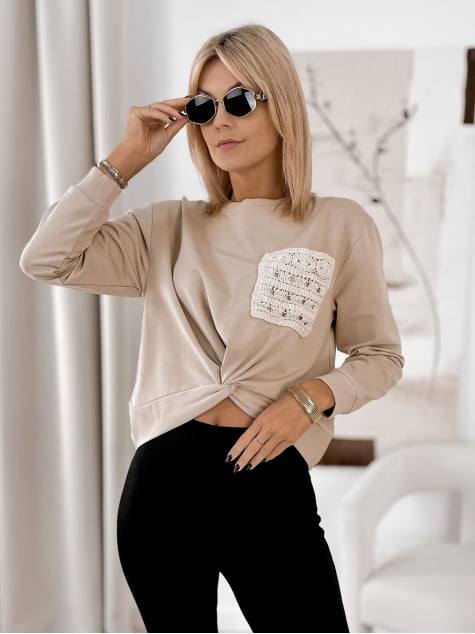 BLUZA CLORINDA BEŻOWA