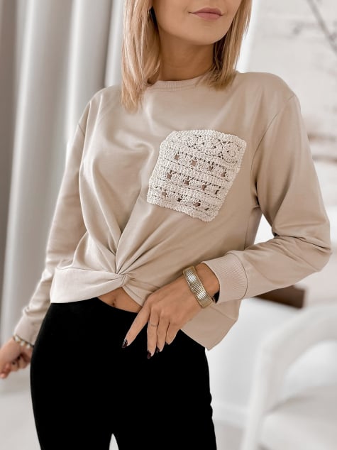 BLUZA CLORINDA BEŻOWA