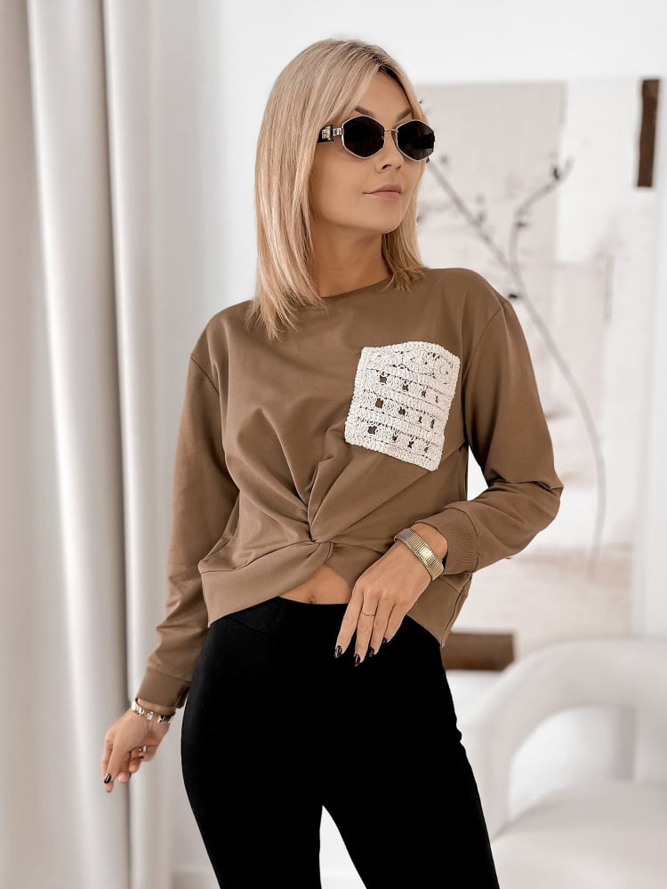 BLUZA CLORINDA BRĄZOWA