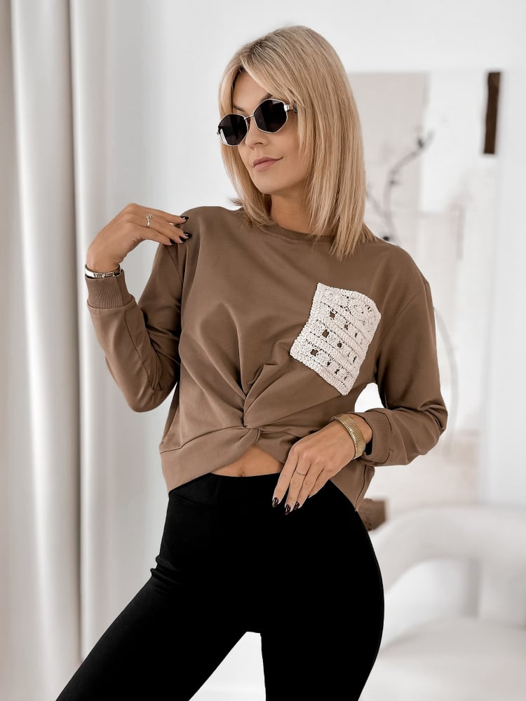 BLUZA CLORINDA BRĄZOWA