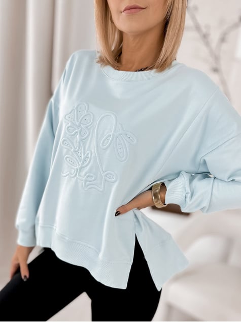 BLUZA TANCREDI BŁĘKITNA