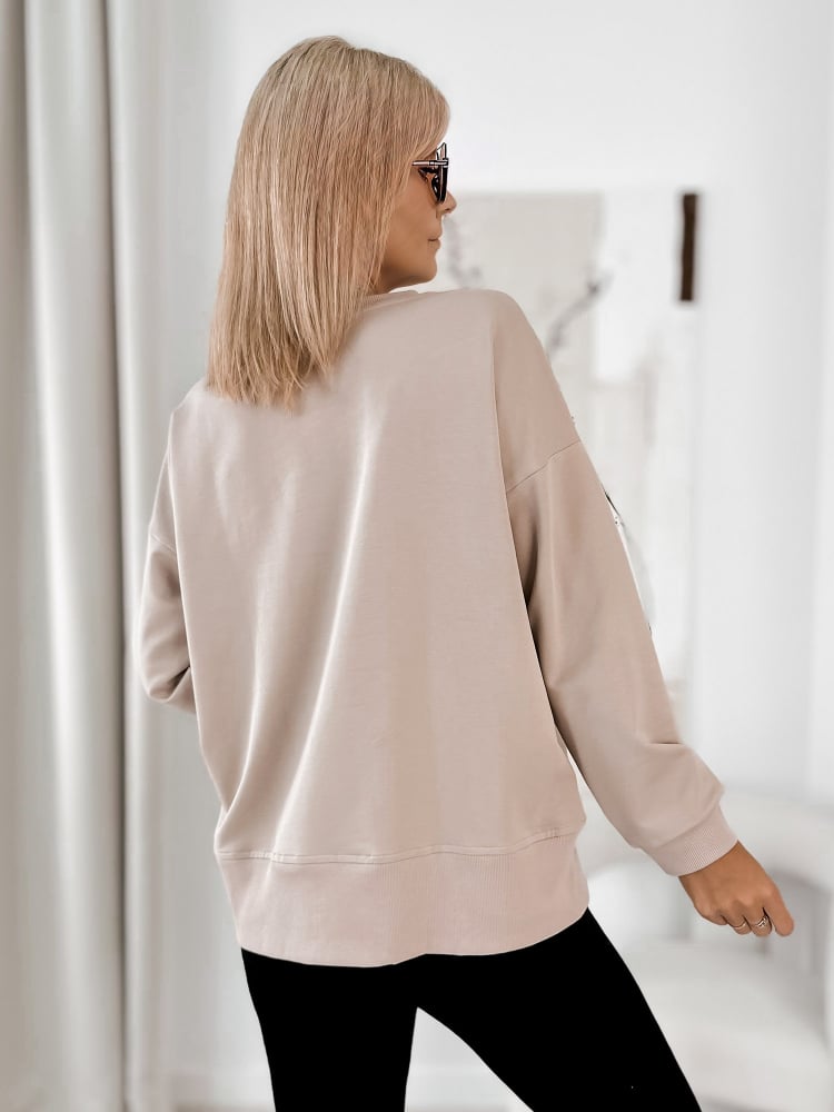 BLUZA TANCREDI BEŻOWA BLUZA TANCREDI BEŻOWA