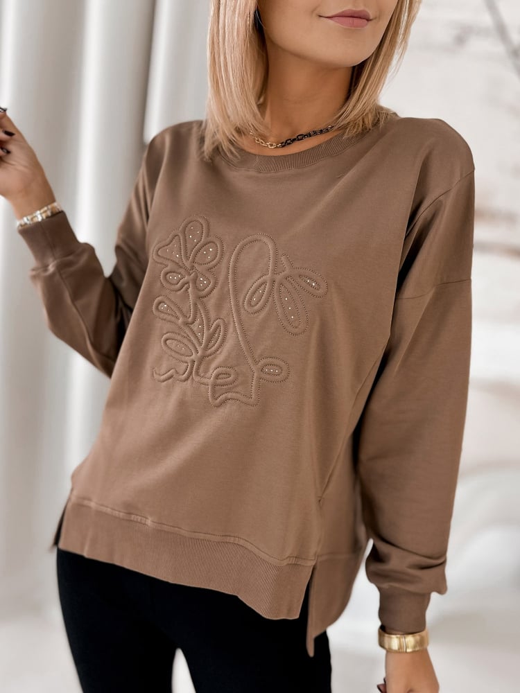 BLUZA TANCREDI BRĄZOWA BLUZA TANCREDI BRĄZOWA