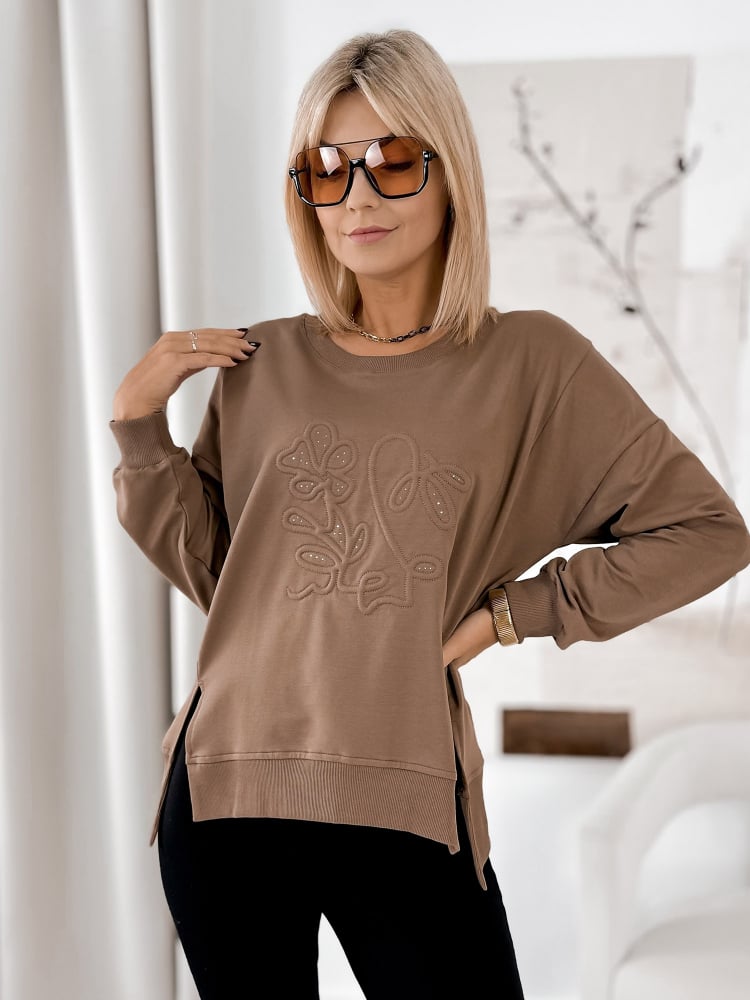 BLUZA TANCREDI BRĄZOWA BLUZA TANCREDI BRĄZOWA