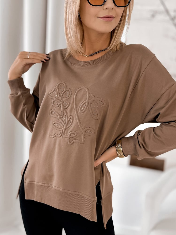 BLUZA TANCREDI BRĄZOWA BLUZA TANCREDI BRĄZOWA