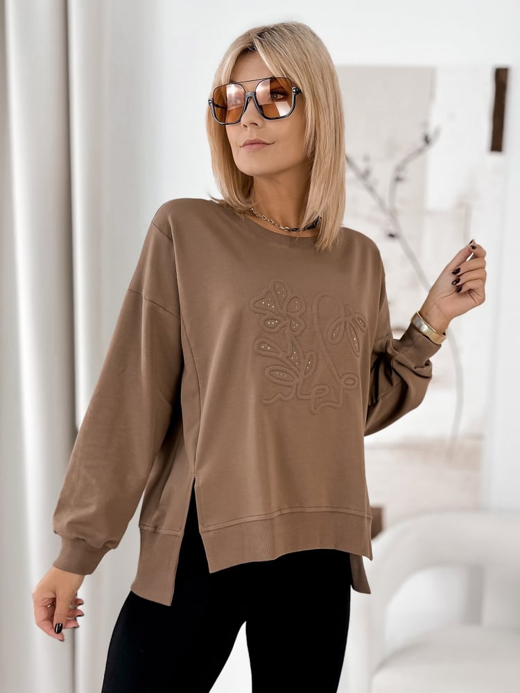 BLUZA TANCREDI BRĄZOWA BLUZA TANCREDI BRĄZOWA