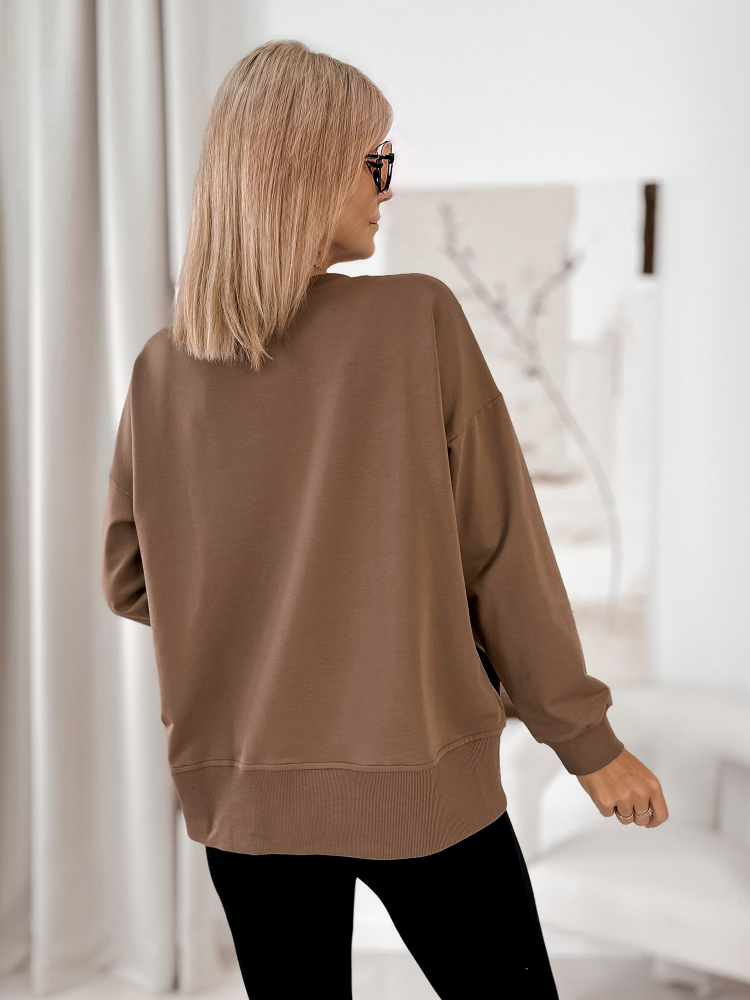 BLUZA TANCREDI BRĄZOWA BLUZA TANCREDI BRĄZOWA