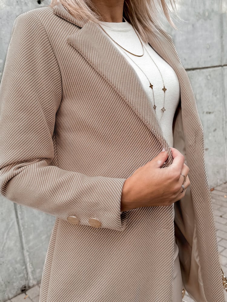 PŁASZCZ LOULE JASNOBRĄZOWY PŁASZCZ LOULE JASNOBRĄZOWY