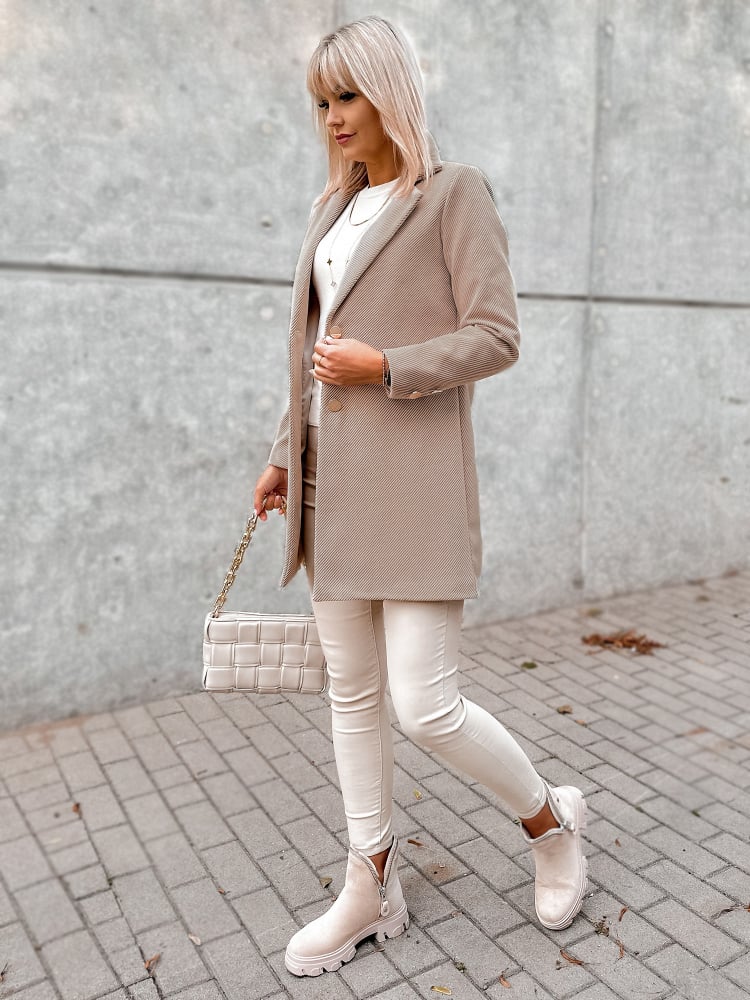 PŁASZCZ LOULE JASNOBRĄZOWY PŁASZCZ LOULE JASNOBRĄZOWY