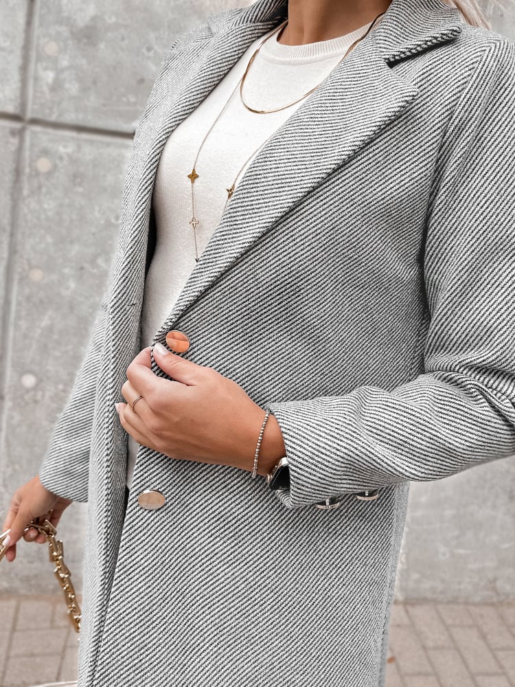 PŁASZCZ LOULE JASNOSZARY