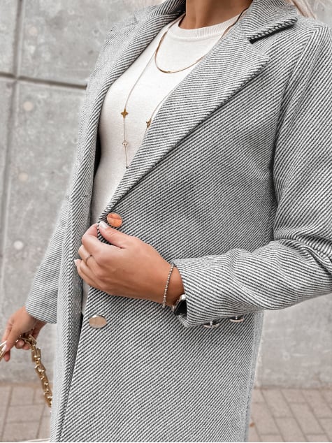 PŁASZCZ LOULE JASNOSZARY