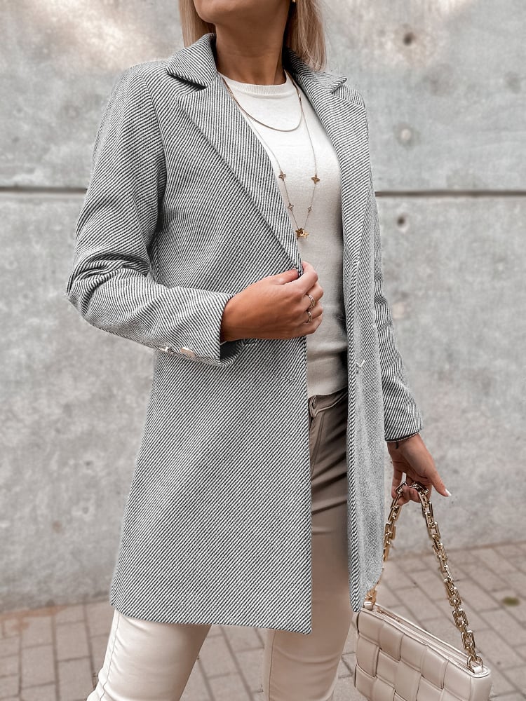 PŁASZCZ LOULE JASNOSZARY