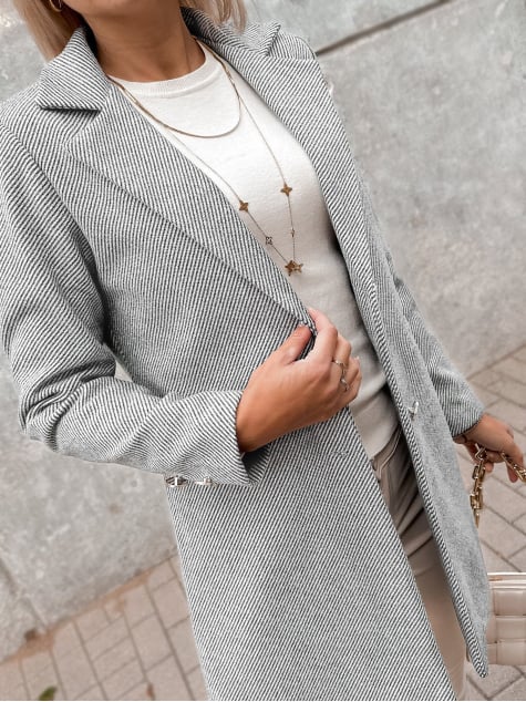 PŁASZCZ LOULE JASNOSZARY