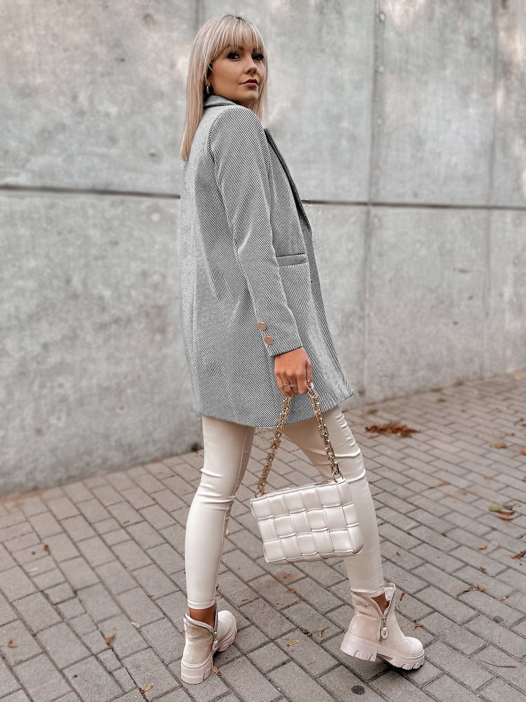 PŁASZCZ LOULE JASNOSZARY