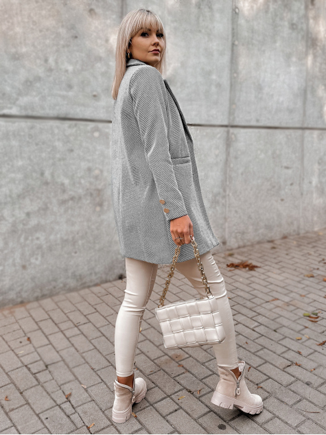 PŁASZCZ LOULE JASNOSZARY