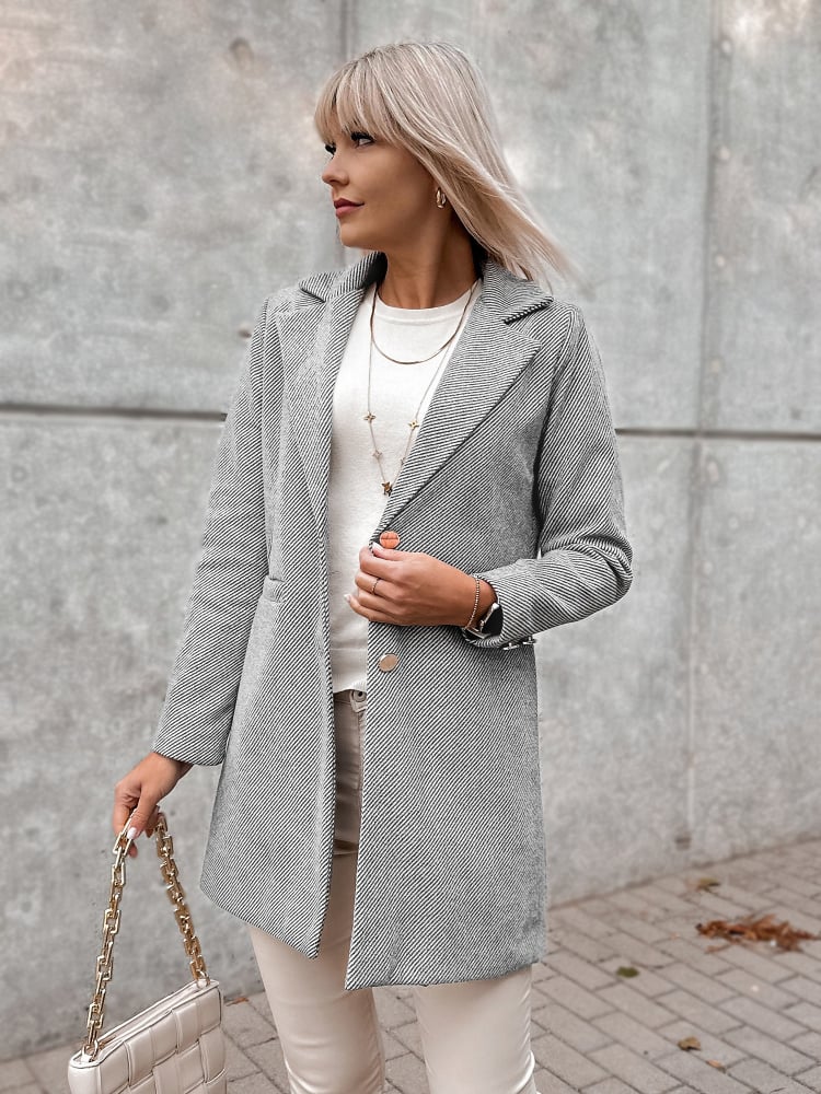 PŁASZCZ LOULE JASNOSZARY