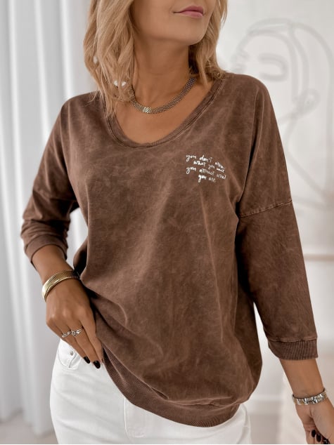 BLUZKA ZERLINA BRĄZOWA