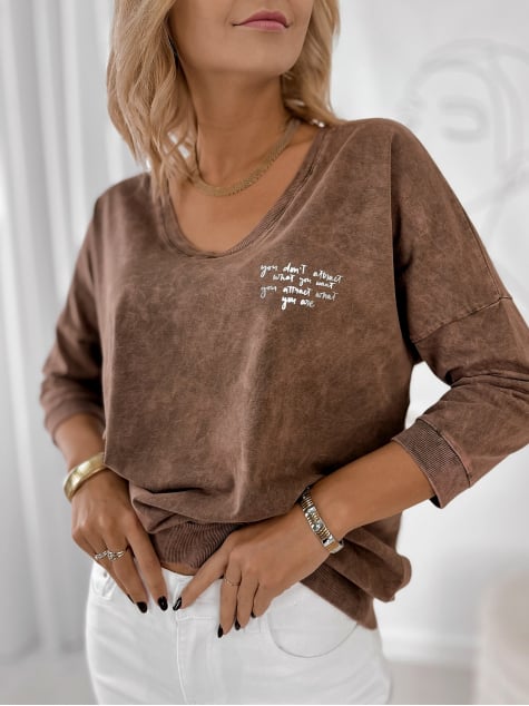 BLUZKA ZERLINA BRĄZOWA