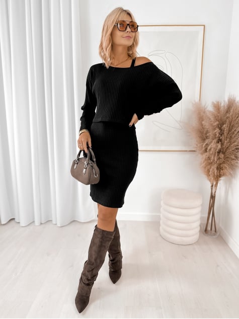 KOMPLET MANDERLEY CZARNY