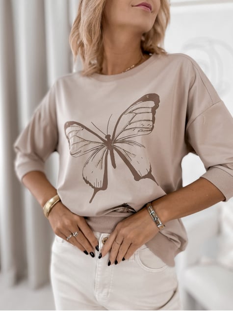 BLUZKA FIGARO BEŻOWA