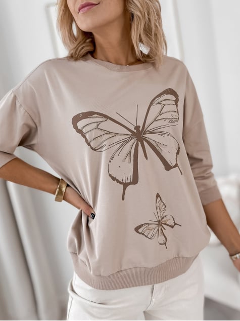 BLUZKA FIGARO BEŻOWA