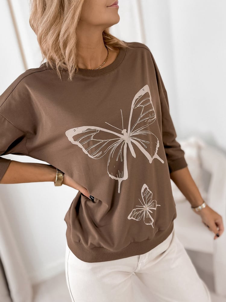 BLUZKA FIGARO BRĄZOWA