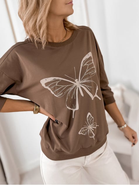 BLUZKA FIGARO BRĄZOWA