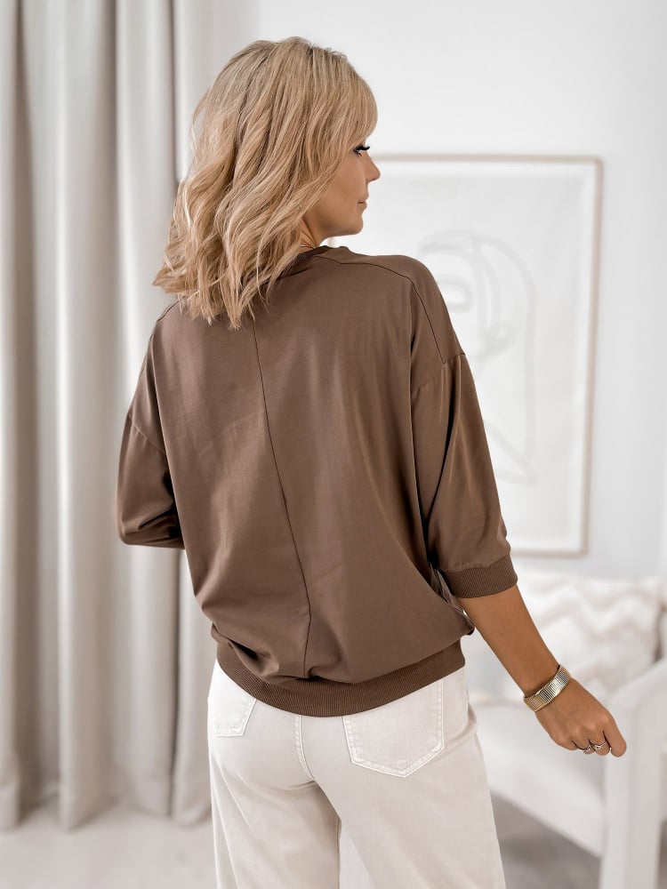 BLUZKA FIGARO BRĄZOWA