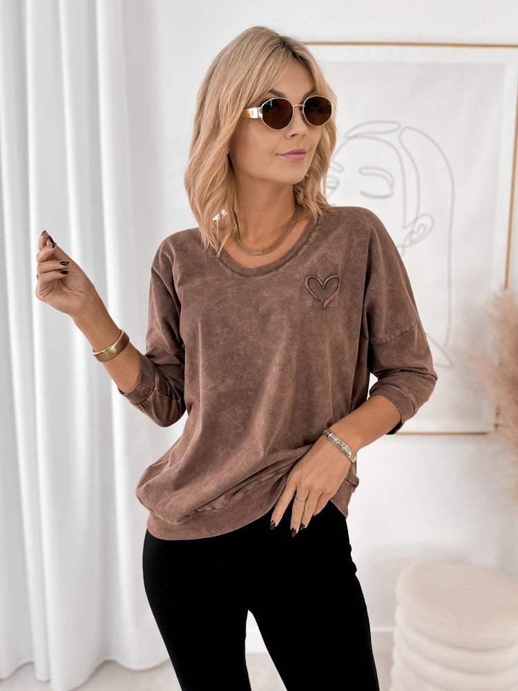 BLUZKA RIMINI BRĄZOWA BLUZKA RIMINI BRĄZOWA