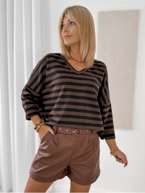 BLUZKA ROSITA BRĄZOWA