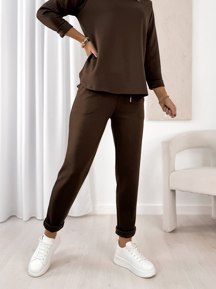 KOMPLET TRYZO CIEMNOBRĄZOWY