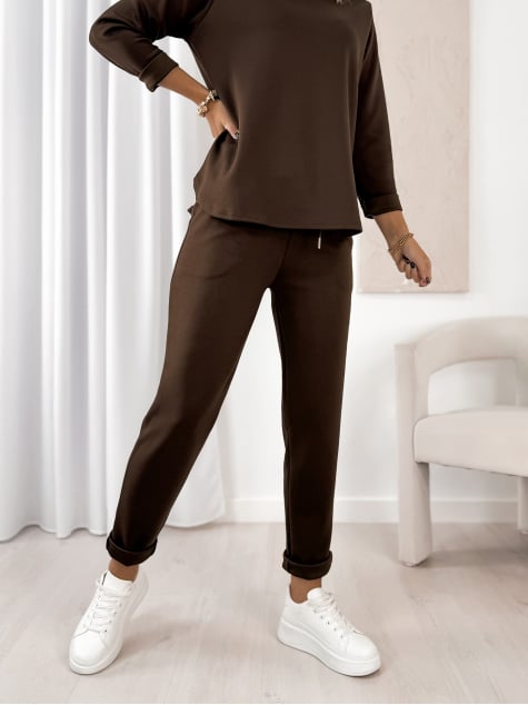 KOMPLET TRYZO CIEMNOBRĄZOWY