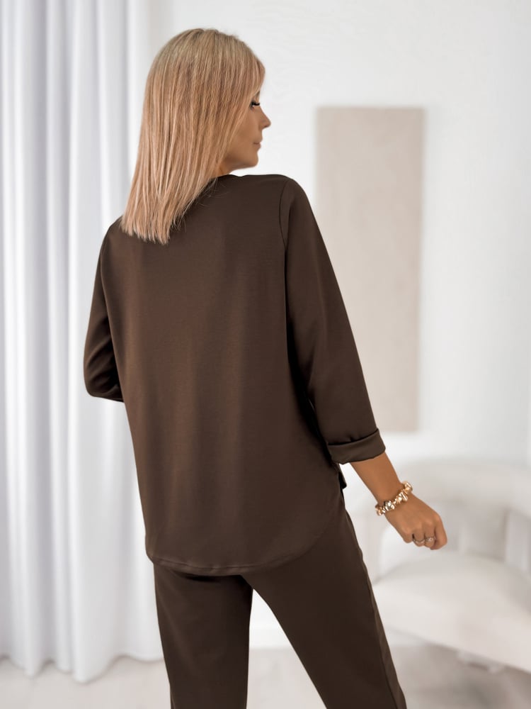 KOMPLET TRYZO CIEMNOBRĄZOWY