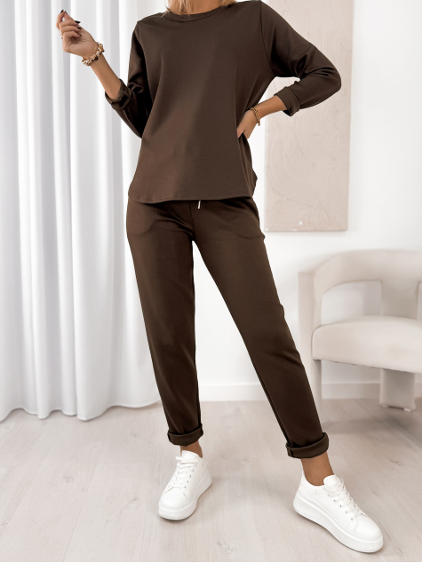 KOMPLET TRYZO CIEMNOBRĄZOWY