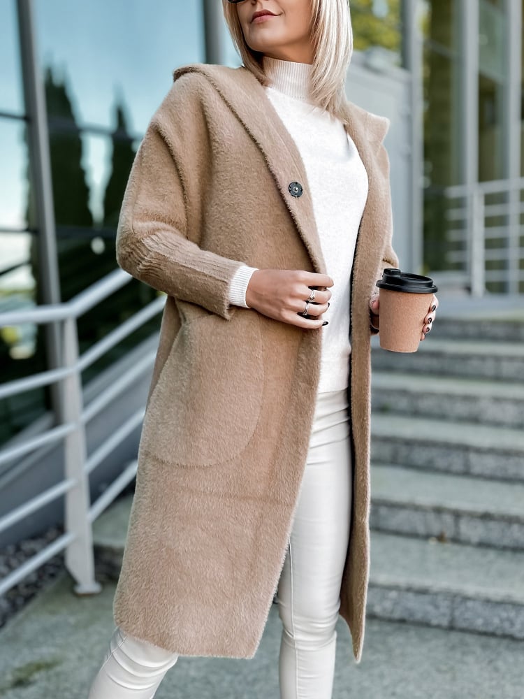 PŁASZCZ ALPAKA CESIRA KARMELOWY