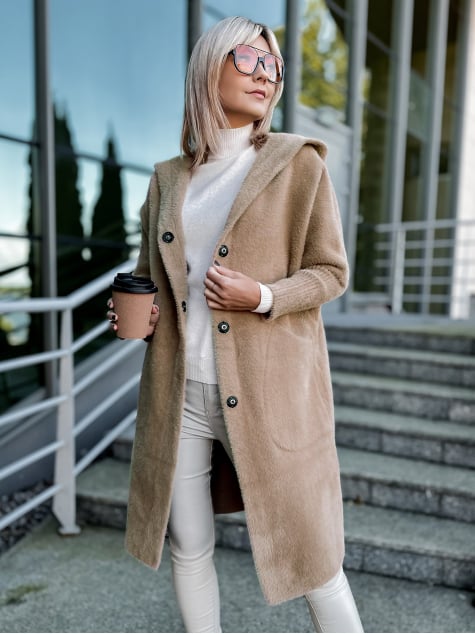 PŁASZCZ ALPAKA CESIRA KARMELOWY