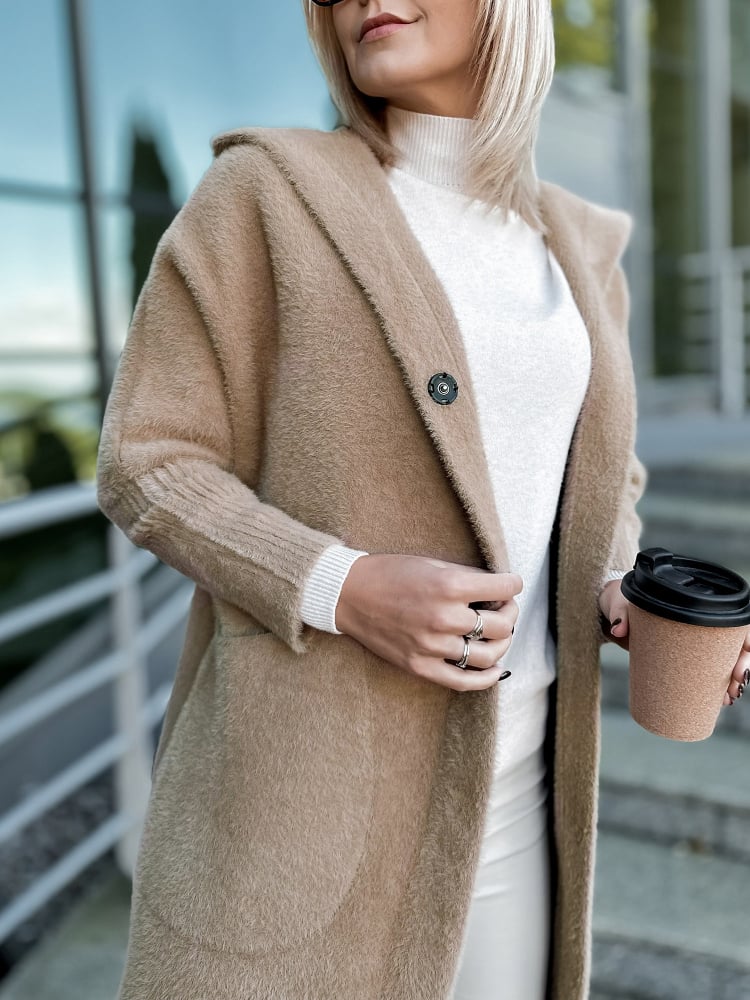 PŁASZCZ ALPAKA CESIRA KARMELOWY