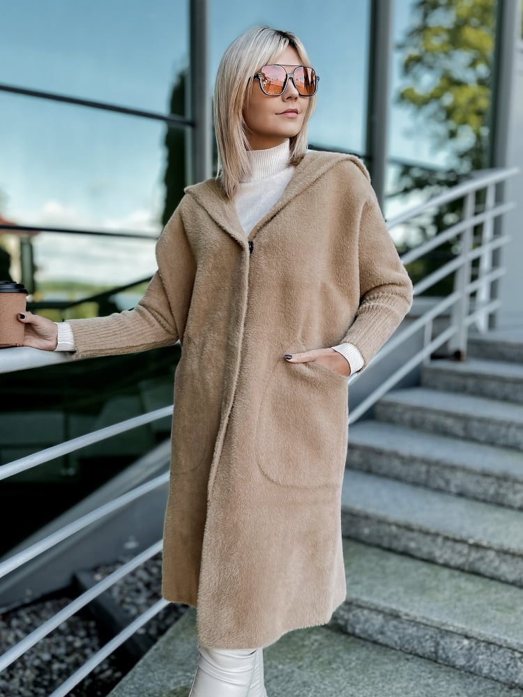 PŁASZCZ ALPAKA CESIRA KARMELOWY