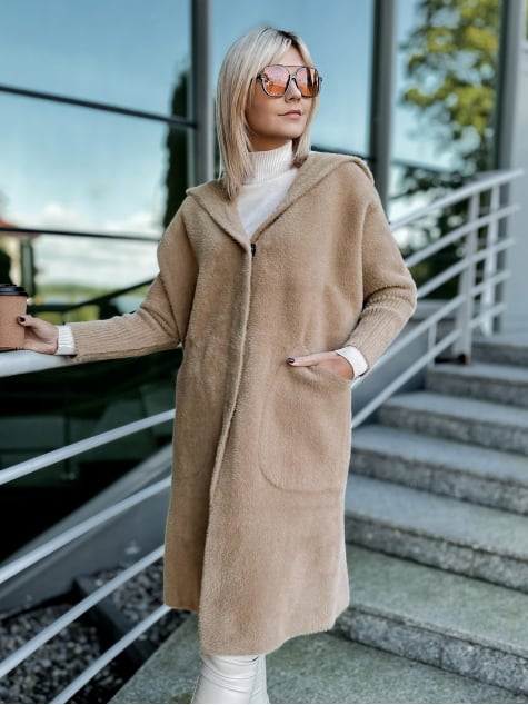 PŁASZCZ ALPAKA CESIRA KARMELOWY