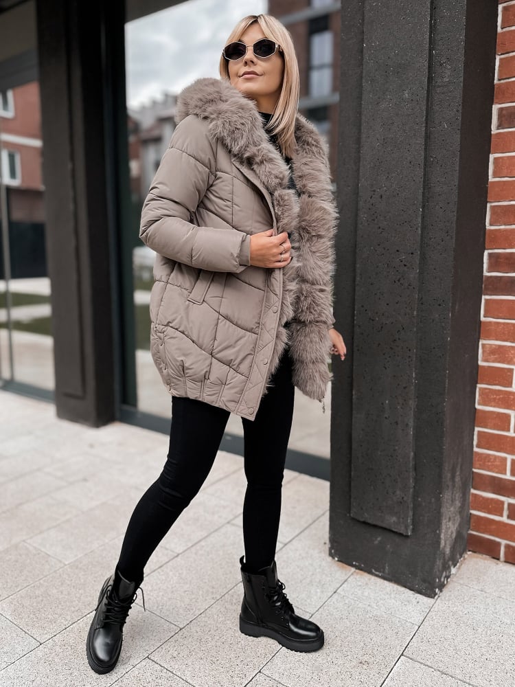 KURTKA JORUND CIEMNOBEŻOWA