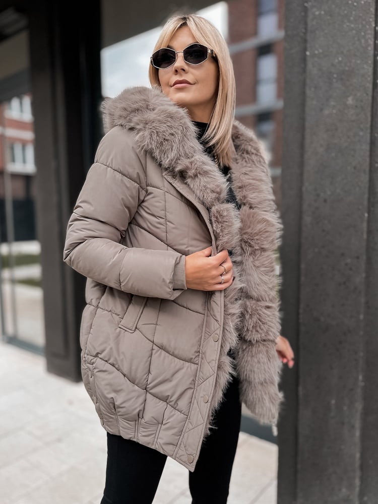 KURTKA JORUND CIEMNOBEŻOWA