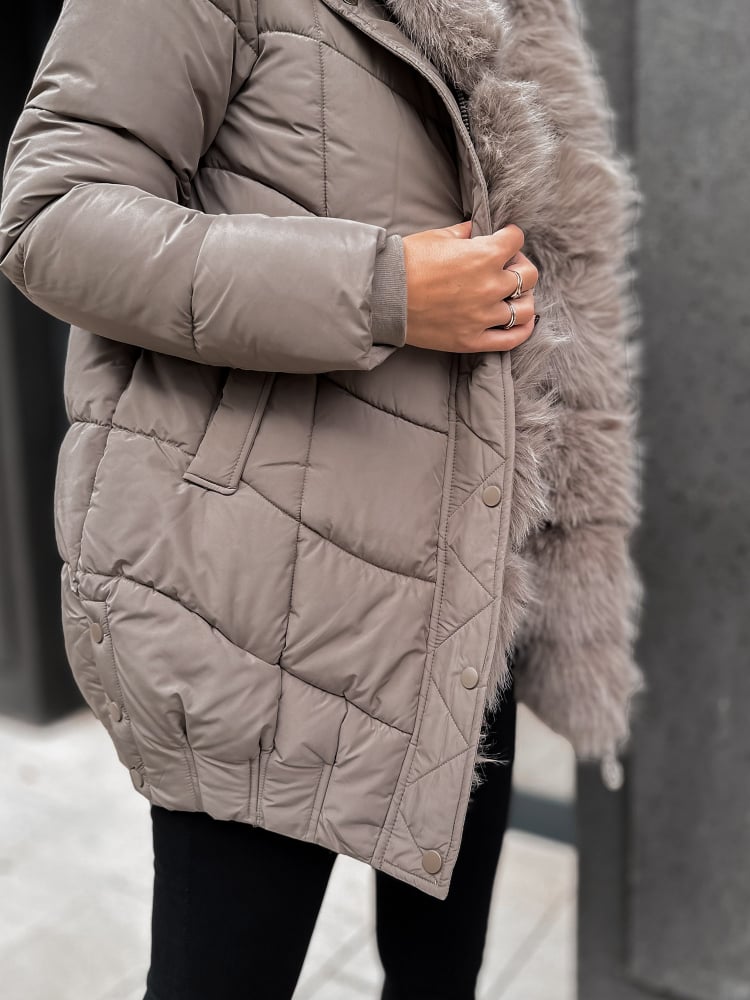 KURTKA JORUND CIEMNOBEŻOWA