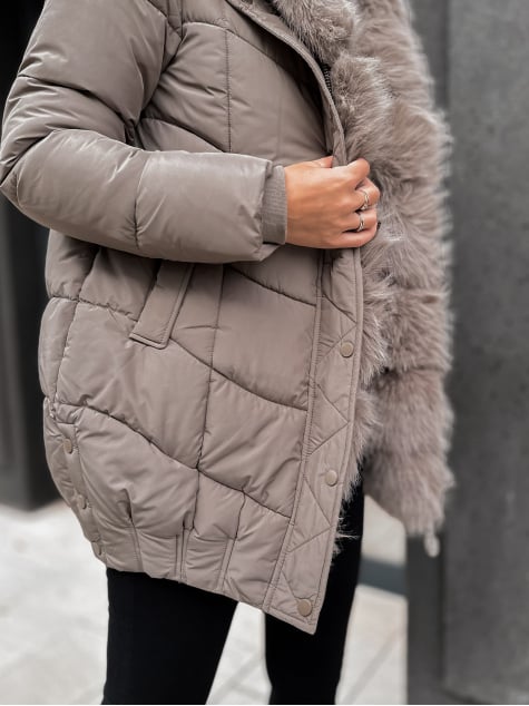 KURTKA JORUND CIEMNOBEŻOWA