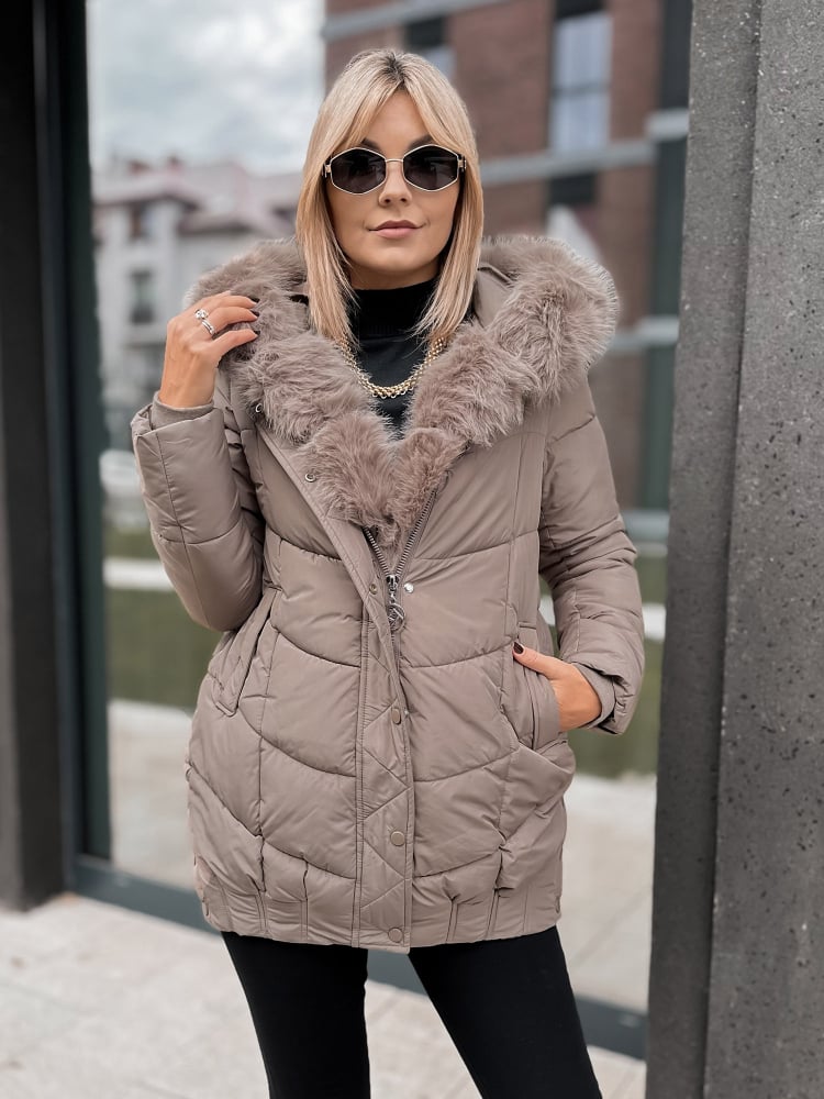 KURTKA JORUND CIEMNOBEŻOWA