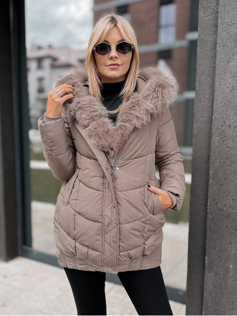 KURTKA JORUND CIEMNOBEŻOWA