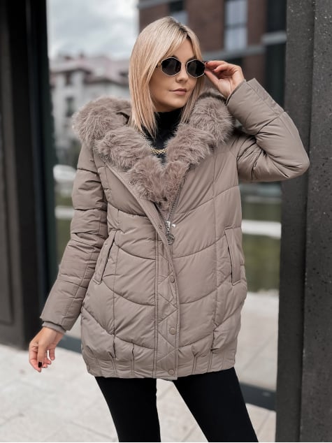 KURTKA JORUND CIEMNOBEŻOWA